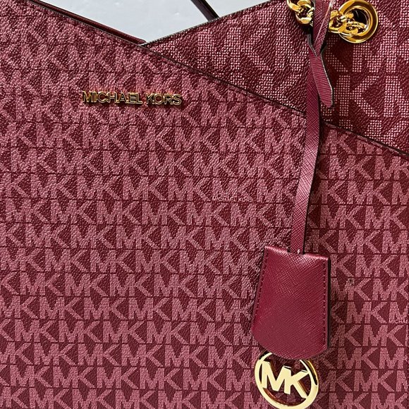 Michael Kors Jet Set Travel Large X Chained Tote Shoulder Bag MK Mulberry Multi - Picture 13 of 13